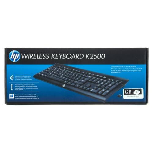 HP K2500 Black 2.4GHz Wireless Keyboard UK Layout E5E78AAABU